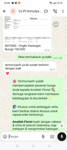Testimonial Papan Bunga senangsari