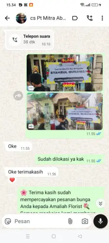 Testimonial Papan Bunga senangsari