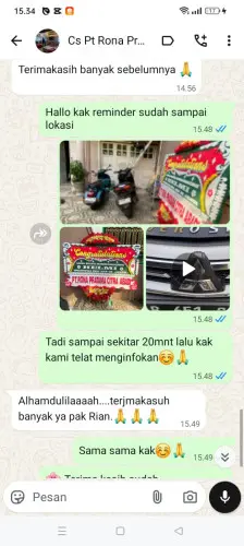 Testimonial Papan Bunga senangsari
