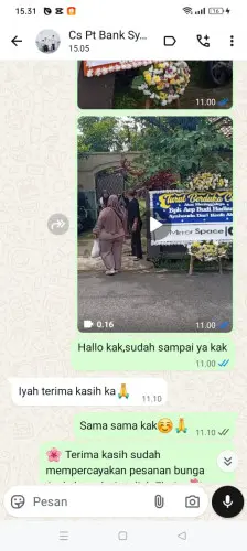 Testimonial Papan Bunga senangsari